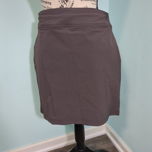 Athleta Jenner Skort in Slate Women's 10 Style 983363 -01 Purple Gray side zip - Picture 1 of 4